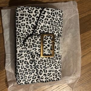 snow leopard crossbody or shoulder bag